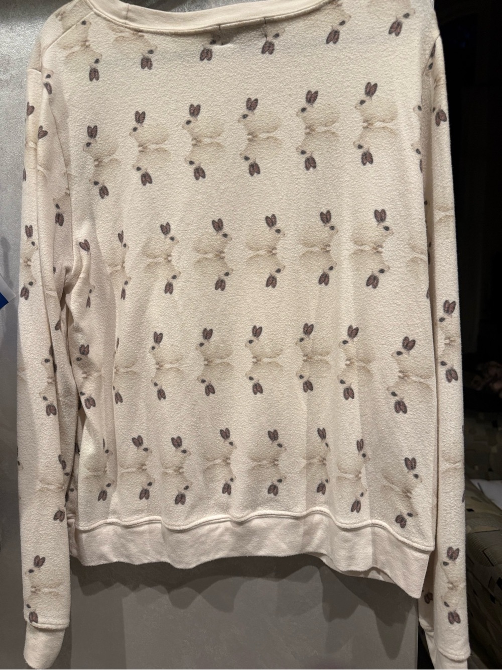 All Things Fabulous Cream Bunny Motif Tee